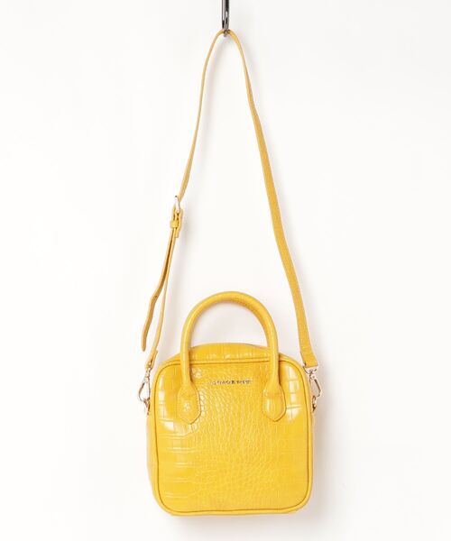 atmos pink(アトモスピンク)の「atmos pink 型押し フェイクレザーバッグ(ハンドバッグ・レディース・ホワイト/ブラウン/イエロー・FREE)」の10枚目の写真