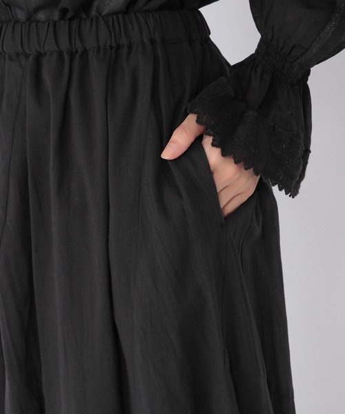studio CLIP（スタディオクリップ）の「《高山都さんコラボ》アンティーク風スカート（スカート・レディース・オフホワイト/ブラック・FREE）」の15枚目の写真