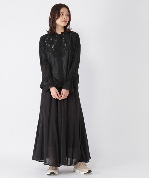 studio CLIP（スタディオクリップ）の「《高山都さんコラボ》アンティーク風スカート（スカート・レディース・オフホワイト/ブラック・FREE）」の9枚目の写真