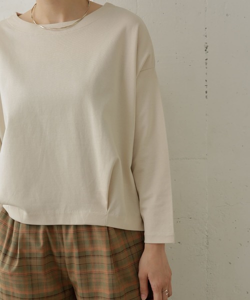 URBAN RESEARCH DOORS（アーバンリサーチドアーズ）の「コットンタックプルオーバー（Tシャツ/カットソー・レディース・ブラック/パープル/カーキ/ライトベージュ・ONE）」の19枚目の写真