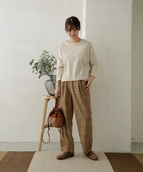 新品タグ付き　かぐれ　コットンチュニックプルオーバーシャツ　アーバンリサーチ セール】コットンタックプルオーバー（Tシャツ/カットソー