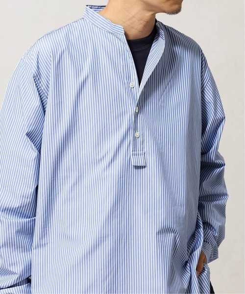 417 EDIFICE（フォーワンセブンエディフィス）の「【fosterr / フォスター】 SHIRT PULLOVER / シャツ　プルオーバー（シャツ/ブラウス・メンズ・チャコールグレー/ブラウン/ベージュ/ブルー・MEDIUM/LARGE）」の16枚目の写真