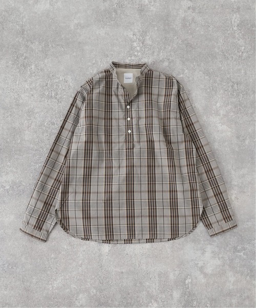 417 EDIFICE（フォーワンセブンエディフィス）の「【fosterr / フォスター】 SHIRT PULLOVER / シャツ　プルオーバー（シャツ/ブラウス・メンズ・チャコールグレー/ブラウン/ベージュ/ブルー・MEDIUM/LARGE）」の17枚目の写真