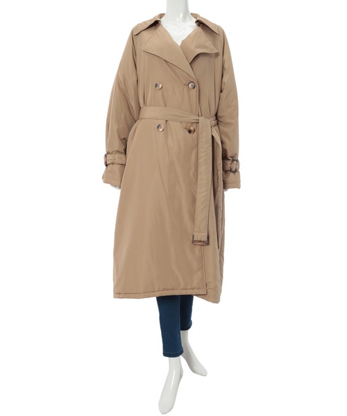 fifth（フィフス）の「中綿ロングトレンチコート（トレンチコート・レディース・アイボリー/ベージュ・MEDIUM）」の11枚目の写真