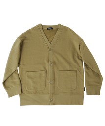 裏毛・ドロップショルダーベーシックカーディガン
