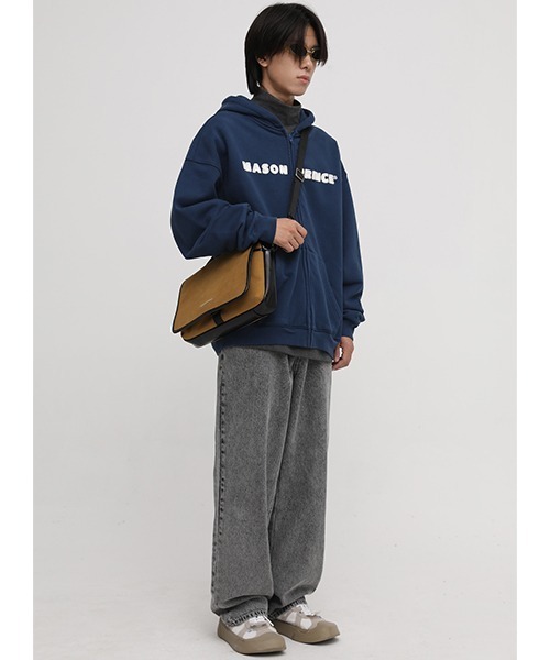 MASONPRINCE（メイソンプリンス）の「【MASONPRINCE】One point logo shoulder bag BB1994（ショルダーバッグ・メンズ・ベージュ/ブラック・FREE）」の9枚目の写真