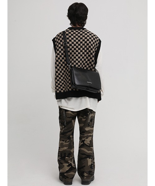 MASONPRINCE（メイソンプリンス）の「【MASONPRINCE】One point logo shoulder bag BB1994（ショルダーバッグ・メンズ・ベージュ/ブラック・FREE）」の14枚目の写真