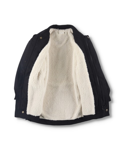 BRANSHES（ブランシェス）の「【あったか】裏ボアシンプルアウター（ブルゾン・キッズ・ブラック/ベージュ/カーキオリーブ・90/100/110/120/130/140/150）」の8枚目の写真