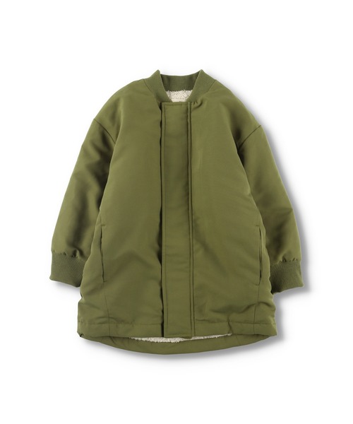 BRANSHES（ブランシェス）の「【あったか】裏ボアシンプルアウター（ブルゾン・キッズ・ブラック/ベージュ/カーキオリーブ・90/100/110/120/130/140/150）」の4枚目の写真