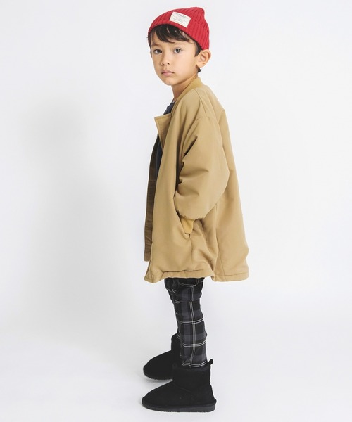 BRANSHES（ブランシェス）の「【あったか】裏ボアシンプルアウター（ブルゾン・キッズ・ブラック/ベージュ/カーキオリーブ・90/100/110/120/130/140/150）」の21枚目の写真