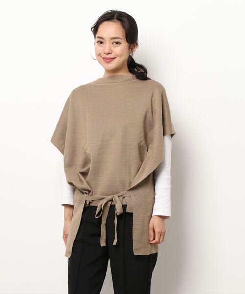 sm2rhythm（サマンサモスモスリズム）の「ミラノリブノースリーブニット（ニット/セーター・レディース・ブラック/ベージュ/ライトベージュ・ﾌﾘ-）」の7枚目の写真