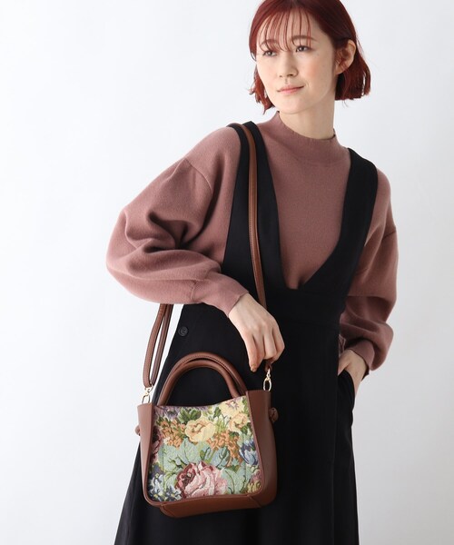 DRESKIP（ドレスキップ）の「◆ジャガード切り替えトート（トートバッグ・レディース・ブラック系2/ブラウン系5/ベージュ系4・00）」の4枚目の写真