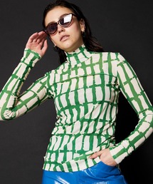 MAISON SPECIAL | ドローイングチェックタートルトップス【MAISON SPECIAL/メゾンスペシャル】(Tシャツ/カットソー)