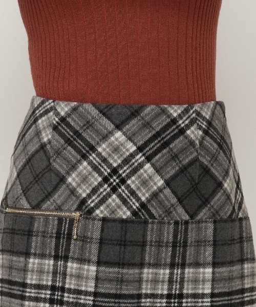 REDYAZEL(レディアゼル)の「起毛ジップ付きミニスカート(スカート・レディース・グレー/グレー系その他/ベージュ系その他・SMALL/MEDIUM)」の8枚目の写真