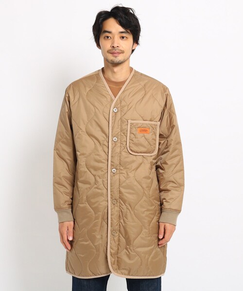 Dessin（デッサン）の「◆UNIVERSAL OVERALL 中綿ノーカラーコート（その他アウター・メンズ・カーキ/サンドベージュ・02/03）」の8枚目の写真
