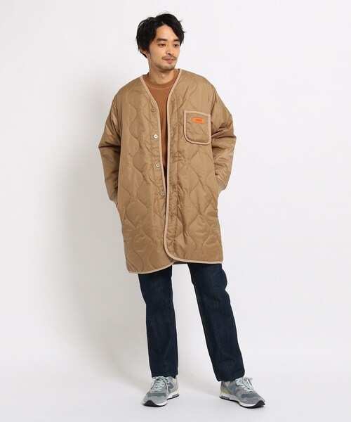 Dessin（デッサン）の「◆UNIVERSAL OVERALL 中綿ノーカラーコート（その他アウター・メンズ・カーキ/サンドベージュ・02/03）」の5枚目の写真