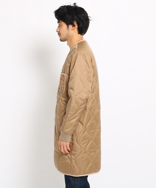 Dessin（デッサン）の「◆UNIVERSAL OVERALL 中綿ノーカラーコート（その他アウター・メンズ・カーキ/サンドベージュ・02/03）」の7枚目の写真