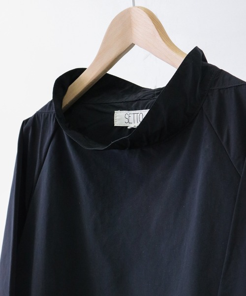 SETTO(セット)の「RAGLAN SMOCK:長袖スモック(Tシャツ/カットソー・メンズ・ブラック/オリーブ・XS/XXS)」の5枚目の写真