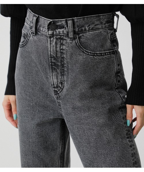 AZUL by moussy（アズールバイマウジー）の「CHEMICAL SLIT DENIM TAPERED/ケミカルスリットデニムテーパード（デニムパンツ・レディース・ライトブラック/ブラウン・MEDIUM/SMALL/LARGE/X-SMALL）」の19枚目の写真