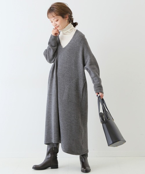 SLOBE IENA(スローブイエナ)の「ファインウールニットワンピース◆(ワンピース・レディース・ネイビー/ピンク系その他/グレー系その他・FREE)」の21枚目の写真