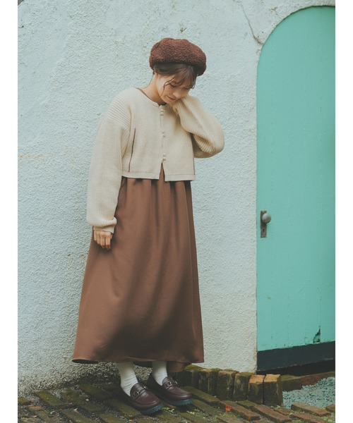 ehka sopo(エヘカソポ)の「【たかあしあかりコラボ】ニットカーディガン(カーディガン/ボレロ・レディース・キナリ/ブラウン・フリ-)」の12枚目の写真