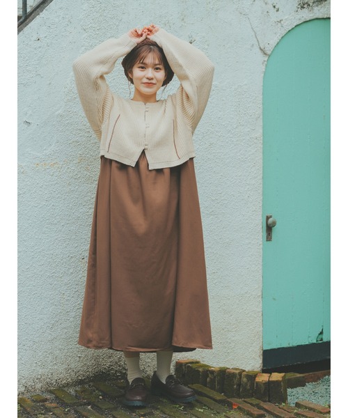 ehka sopo(エヘカソポ)の「【たかあしあかりコラボ】ニットカーディガン(カーディガン/ボレロ・レディース・キナリ/ブラウン・フリ-)」の10枚目の写真