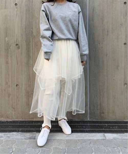 Charles Chaton（シャルルシャトン）の「チュールティアードスカート（スカート・レディース・ホワイト/アイボリー・36/34）」の16枚目の写真