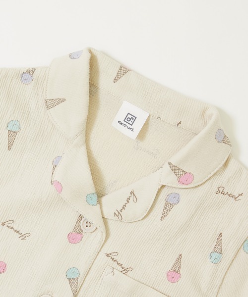 devirock（デビロック）の「着心地やわらか 総柄開襟半袖パジャマ（ルームウェア/パジャマ・キッズ・ピンク/グレイッシュブルー/アイボリー/ホワイト系その他/ブルー系その他/パープル系その他/その他7・110cm/140cm/160cm/120cm/150cm/130cm/100cm）」の19枚目の写真