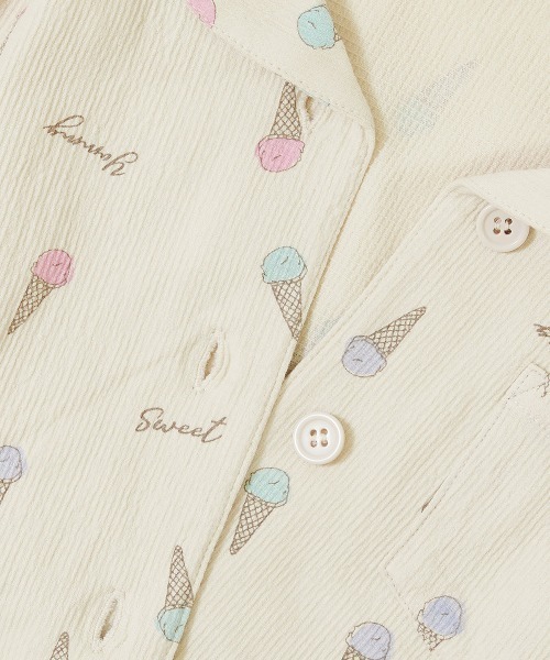 devirock（デビロック）の「着心地やわらか 総柄開襟半袖パジャマ（ルームウェア/パジャマ・キッズ・ピンク/グレイッシュブルー/アイボリー/ホワイト系その他/ブルー系その他/パープル系その他/その他7・110cm/140cm/160cm/120cm/150cm/130cm/100cm）」の18枚目の写真