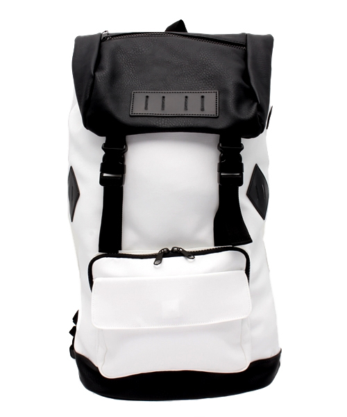 WEGO（ウィゴー）の「WEGO/フェイクレザーコンビバックパック（バックパック/リュック・メンズ・ブラック/グレー/ブルー/ホワイト・FREE）」の20枚目の写真