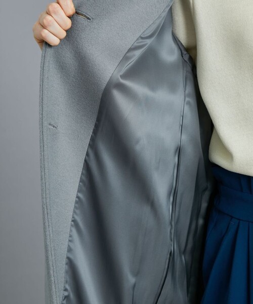 city（シティ）の「【CITY】SUPER140ノーカラーコート（その他アウター・レディース・ピンク/ブラック/グレー・1/2）」の15枚目の写真