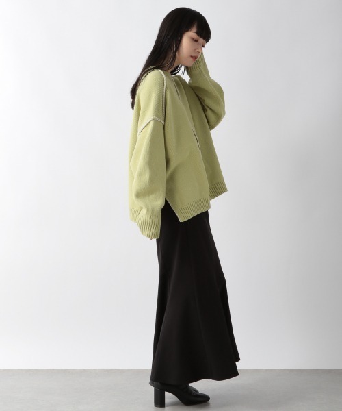LOWRYS FARM（ローリーズファーム）の「２ＷＡＹハンドステッチＬＳ　263069（ニット/セーター・レディース・ブラック/パープル/グリーン/アイボリー・FREE）」の13枚目の写真