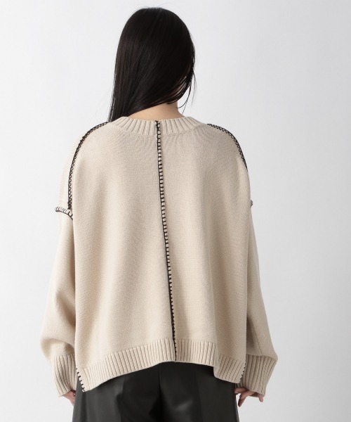 LOWRYS FARM（ローリーズファーム）の「２ＷＡＹハンドステッチＬＳ　263069（ニット/セーター・レディース・ブラック/パープル/グリーン/アイボリー・FREE）」の18枚目の写真