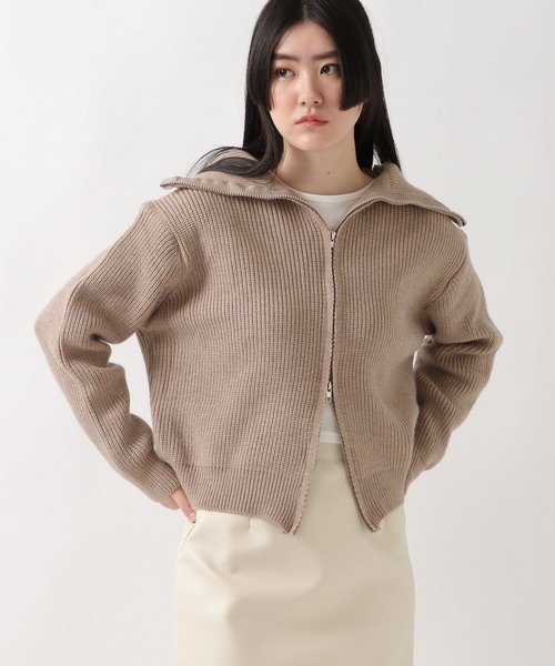 ALAND（エーランド）の「3.3Field Trip／TWO WAYニットカーディガン  2265712（カーディガン/ボレロ・レディース・ベージュ/グレー・FREE）」の2枚目の写真