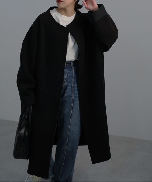 当店カスタムオーダー セール Zozo限定 ボンディングノーカラーコート ノーカラーコート Sakishimatokyo サキシマトーキョー のファッション 店舗ランキング商品 Neranxi Al