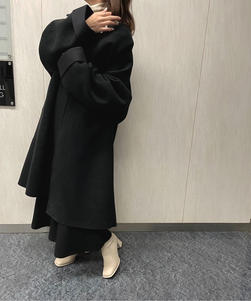 sakishimatokyo（サキシマトーキョー）の「【ZOZO限定】ボンディングノーカラーコート（ノーカラーコート・レディース・アイボリー/ブラック・FREE）」の20枚目の写真