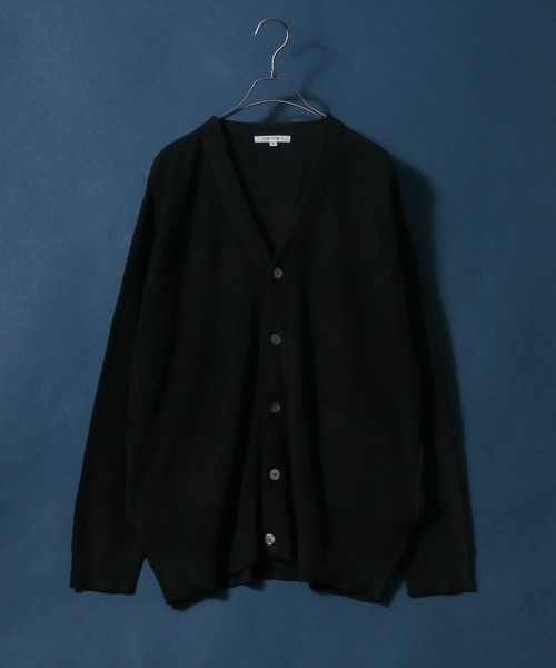 ANPAS(アンパス)の「Half Cardigan Stitch Big Silhouette Knit Cardigan/片畦編み ビッグシルエット ニットカーディガン(カーディガン/ボレロ・メンズ・ブルー/グリーン/グリーン系その他/ブラック/ナチュラル/マスタード・M/L)」の3枚目の写真