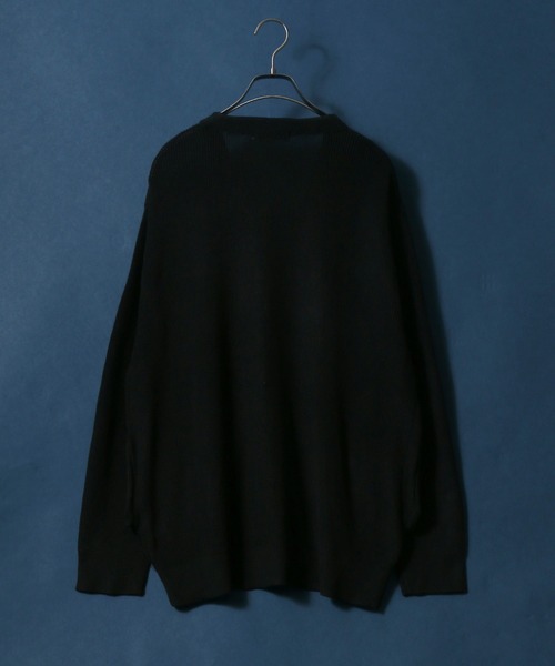 ANPAS(アンパス)の「Half Cardigan Stitch Big Silhouette Knit Cardigan/片畦編み ビッグシルエット ニットカーディガン(カーディガン/ボレロ・メンズ・ブルー/グリーン/グリーン系その他/ブラック/ナチュラル/マスタード・M/L)」の7枚目の写真