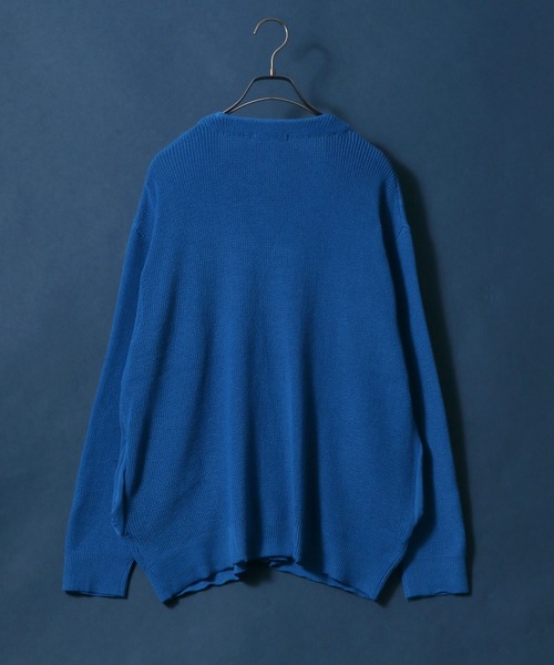 ANPAS(アンパス)の「Half Cardigan Stitch Big Silhouette Knit Cardigan/片畦編み ビッグシルエット ニットカーディガン(カーディガン/ボレロ・メンズ・ブルー/グリーン/グリーン系その他/ブラック/ナチュラル/マスタード・M/L)」の11枚目の写真