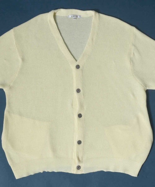 ANPAS(アンパス)の「Half Cardigan Stitch Big Silhouette Knit Cardigan/片畦編み ビッグシルエット ニットカーディガン(カーディガン/ボレロ・メンズ・ブルー/グリーン/グリーン系その他/ブラック/ナチュラル/マスタード・M/L)」の13枚目の写真