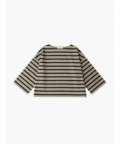 Mackintosh(マッキントッシュ)の「BALMAE BOAT NECK BOX FIT T-SHIRT(Tシャツ/カットソー・レディース・ホワイト×ブルー/ホワイト×ネイビー/ベージュ×ブラック・L)」の3枚目の写真