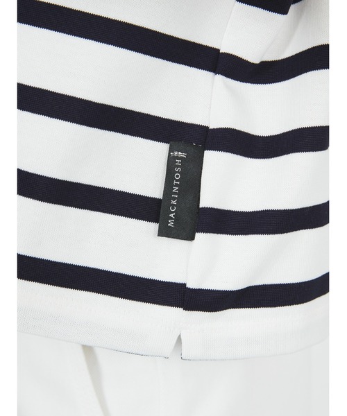 Mackintosh(マッキントッシュ)の「BALMAE BOAT NECK BOX FIT T-SHIRT(Tシャツ/カットソー・レディース・ホワイト×ブルー/ホワイト×ネイビー/ベージュ×ブラック・L)」の10枚目の写真