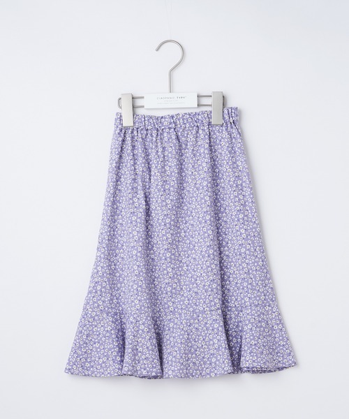 CIAOPANIC TYPY（チャオパニックティピー）の「【KIDS】花柄ティアードスカート（スカート・キッズ・ブラック/パープル・SMALL/MEDIUM/LARGE/X-LARGE/XX-LARGE）」の2枚目の写真