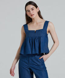 TOMORROWLAND  | コットンリネンデニム キャミソール(キャミソール)