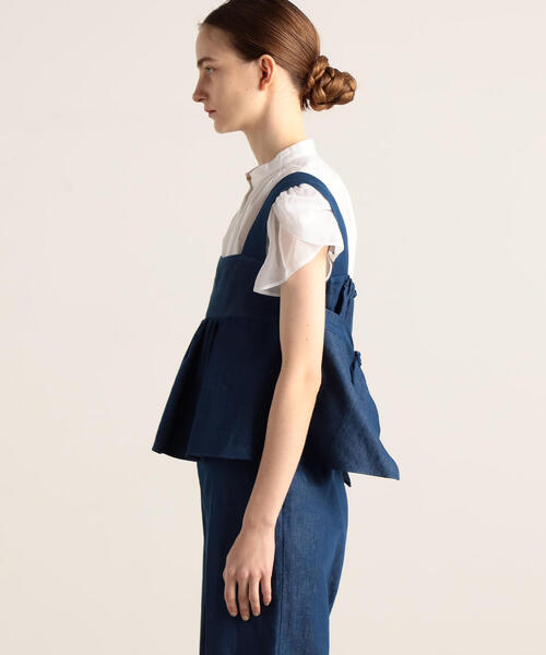 TOMORROWLAND （トゥモローランド）の「コットンリネンデニム キャミソール（キャミソール・レディース・ブラウン/ダークブルー・36）」の7枚目の写真