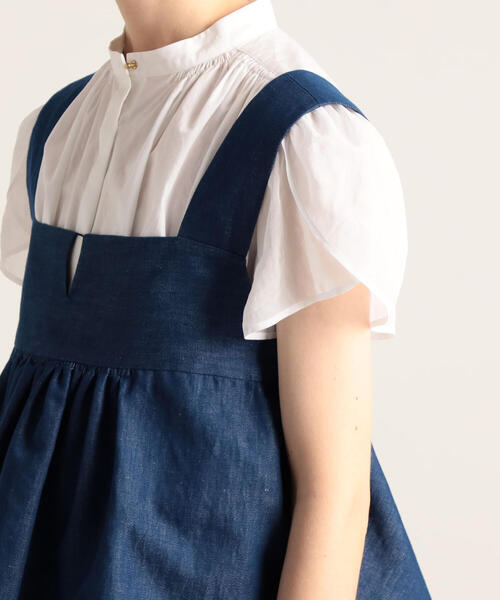 TOMORROWLAND （トゥモローランド）の「コットンリネンデニム キャミソール（キャミソール・レディース・ブラウン/ダークブルー・36）」の12枚目の写真