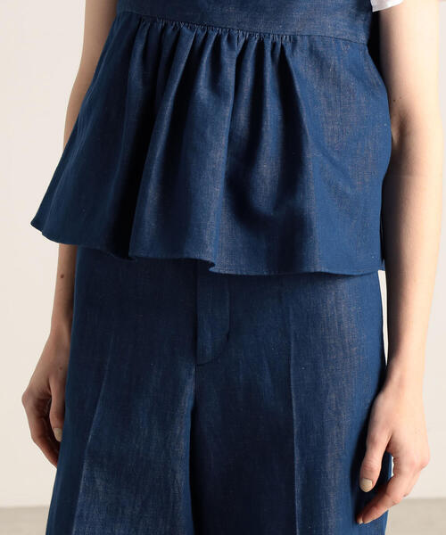 TOMORROWLAND （トゥモローランド）の「コットンリネンデニム キャミソール（キャミソール・レディース・ブラウン/ダークブルー・36）」の13枚目の写真