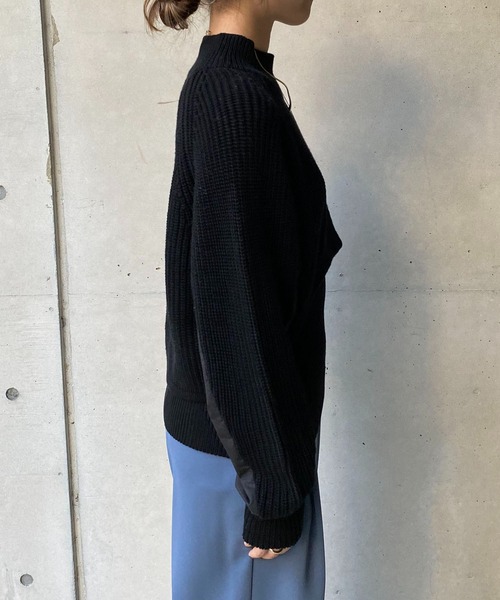 CAPRICIEUX LE'MAGE（カプリシューレマージュ）の「〈セットアイテム〉2SETクロップニット（ニット/セーター・レディース・オフホワイト/ブラック・FREE）」の7枚目の写真