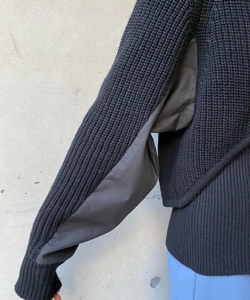 CAPRICIEUX LE'MAGE（カプリシューレマージュ）の「〈セットアイテム〉2SETクロップニット（ニット/セーター・レディース・オフホワイト/ブラック・FREE）」の18枚目の写真