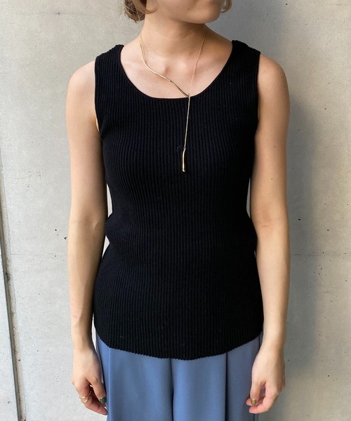 CAPRICIEUX LE'MAGE（カプリシューレマージュ）の「〈セットアイテム〉2SETクロップニット（ニット/セーター・レディース・オフホワイト/ブラック・FREE）」の11枚目の写真